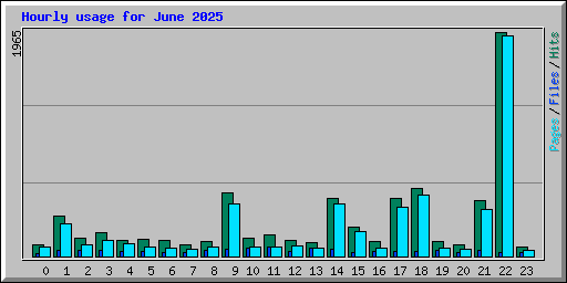 Hourly usage for June 2025