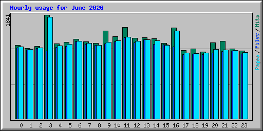 Hourly usage for June 2026
