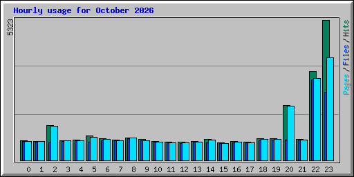 Hourly usage for October 2026